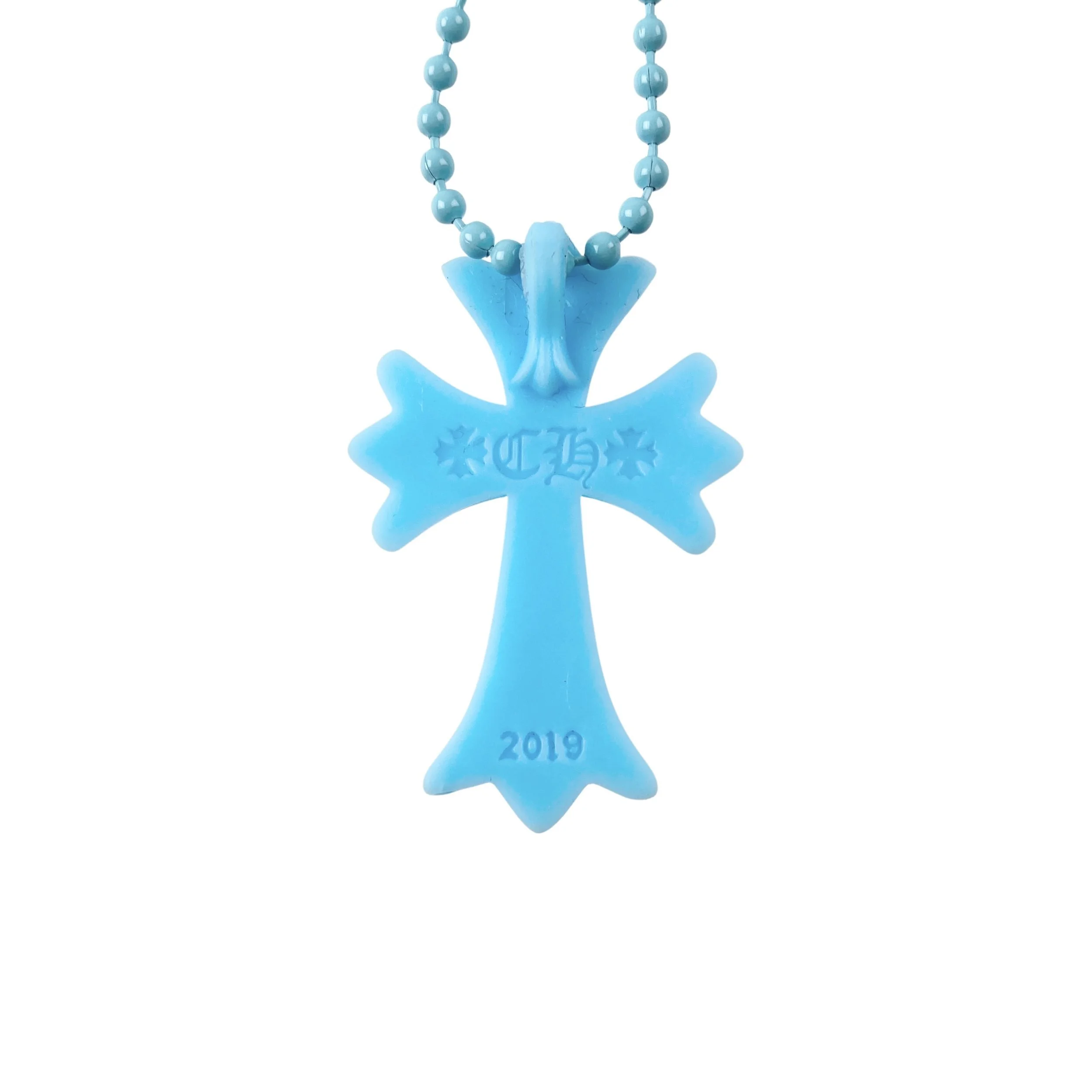 MARKED EU: Chrome Hearts 20th Anniversary Blue Cross Necklace
